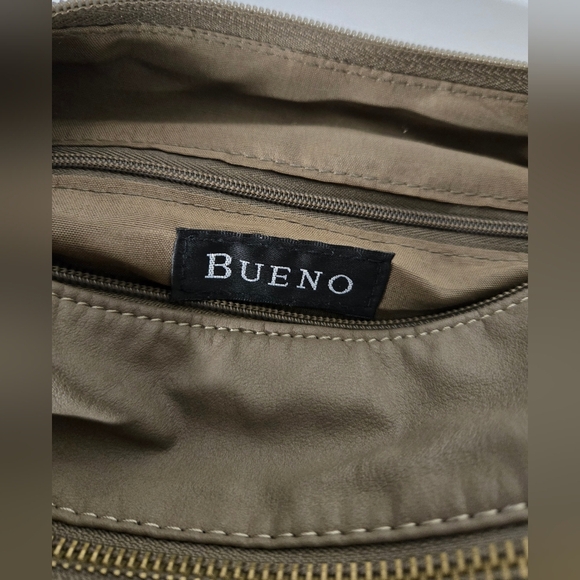Bueno Double Strap Shoulder Bag Super Soft Faux Leather Taupe CLEAN CONDITION - Picture 10 of 13